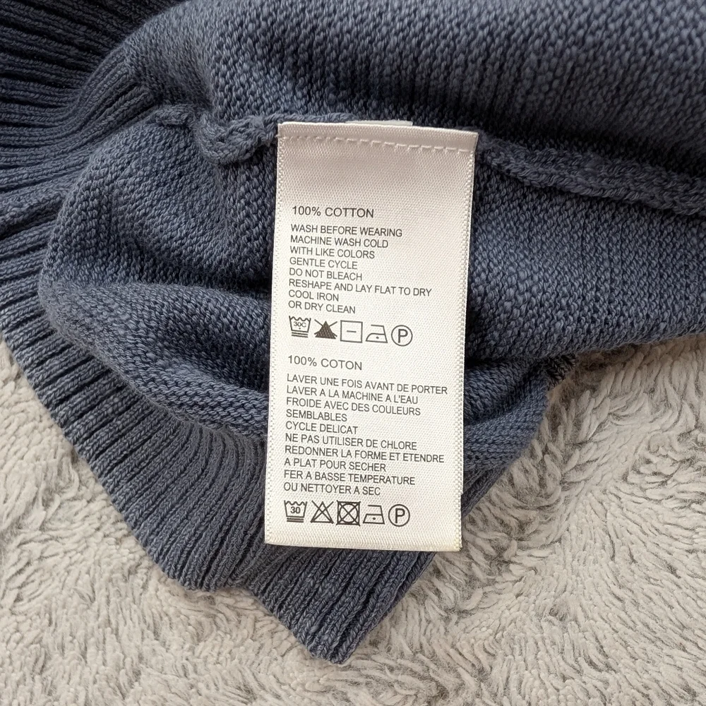 Tommy Bahama Sweater Mens XL Gray ¼ Zip Pullover Knit Cotton Casual Beach